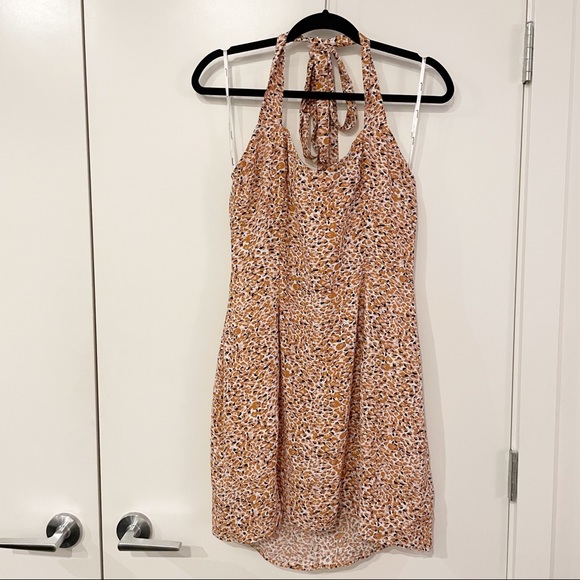 MINKPINK Nevaeh Mini Dress in Orange, Pink, White and Black Print Size Large - Picture 10 of 15